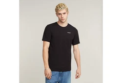 G-STAR T-Shirt Slim Base Schwarz/Beige/Grün