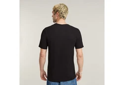 G-STAR T-Shirt Slim Base Schwarz/Beige/Grün