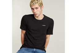G-STAR T-Shirt Slim Base Schwarz/Beige/Grün