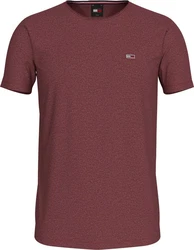 Tommy Jeans T-Shirt TJM SLIM JASPE C NECK Rot/Dunkelrot