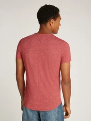 Tommy Jeans T-Shirt TJM SLIM JASPE C NECK Rot/Dunkelrot