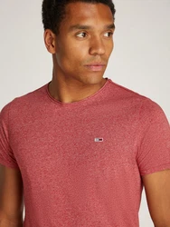 Tommy Jeans T-Shirt TJM SLIM JASPE C NECK Rot/Dunkelrot