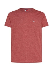 Tommy Jeans T-Shirt TJM SLIM JASPE C NECK Rot/Dunkelrot
