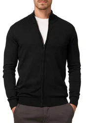 Indicode Strickjacke INChancellor Schwarz/Dunkelgrau/Dunkelblau/Grau