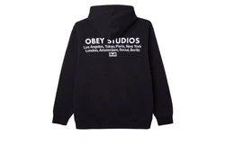 OBEY Hoodie Obey Studios Hood schwarz