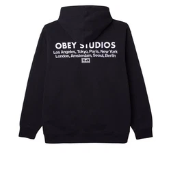 OBEY Hoodie Obey Studios Hood schwarz