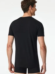 Schiesser T-Shirt Premium Modal Kurzarm Schwarz/Dunkelblau/Dunkelgrau
