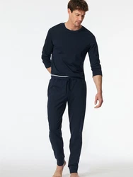 Schiesser Pyjamahose Mix Relax Schlafanzug Hose nachtblau
