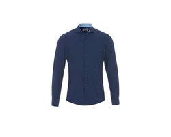 Hatico Langarmhemd regular fit Dunkelblau/Blau/Hellblau