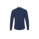 Hatico Langarmhemd regular fit Dunkelblau/Blau/Hellblau