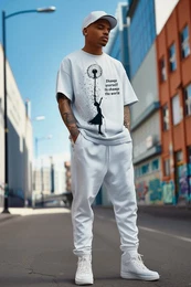Print-Shirt Casual Oversize T-Shirt 24RS057 Positive Dreamer XXL Verschiedene trendige und stilvolle Prints
