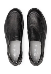 Vitaform Herrenschuhe Slipper Hirschleder Schwarz