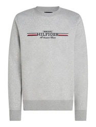 Tommy Hilfiger Sweatshirt Hilfiger Stripe Sweatshirt grau/mehrfarbig