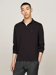 Tommy Hilfiger Langarm-Poloshirt L/S LIQUID COTTON REG POLO Schwarz/Lila/Dunkelbraun/Dunkelblau/Dunkelrot