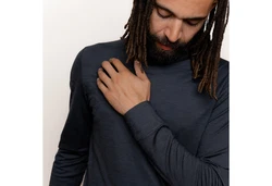 Tom Fyfe Longsleeve Merino Herren Dunkelblau/Dunkelgrau