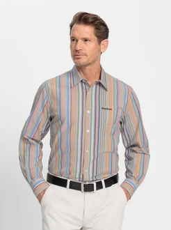 Witt Funktionshemd Langarmhemd Mischfarben/Beige/Rot/Braun