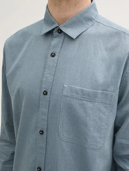 TOM TAILOR Langarmhemd Hellblau/Grau/Blau