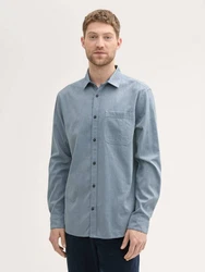 TOM TAILOR Langarmhemd Hellblau/Grau/Blau