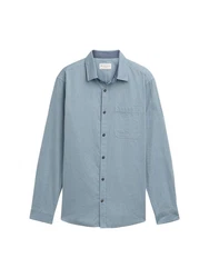 TOM TAILOR Langarmhemd Hellblau/Grau/Blau