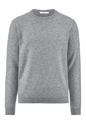 Hessnatur Strickpullover Grau/Hellgrau/Dunkelgrau