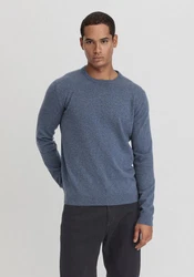 Hessnatur Strickpullover Dunkelblau/Blau/Grau/Hellblau