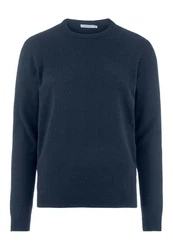 Hessnatur Strickpullover Dunkelblau/Blau