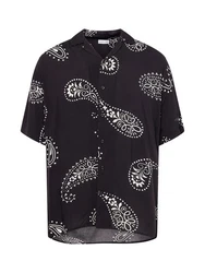JACK & JONES Hemd 'JEFF' schwarz/weiß