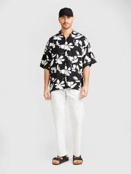 JACK & JONES Hemd FARO schwarz/weiß