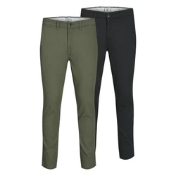 Jack & Jones Chinohose JJIMacro JJDave Khaki/Dunkelgrün