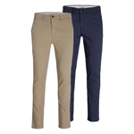 Jack & Jones Chinohose JJIMacro JJDave Khaki/Beige/Hellblau