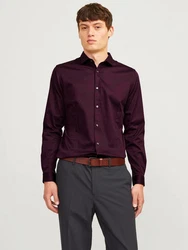JACK & JONES Hemd 'Parma' aubergine