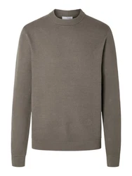 SELECTED HOMME Rundhalspullover SLHDANE Khaki/Braun/Beige