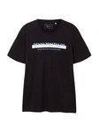 TOM TAILOR Denim T-Shirt Schwarz/Dunkelblau/Lila
