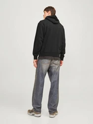 Jack & Jones Sweatshirt JJECHARGE SWEAT HOOD NOOS Schwarz/Dunkelgrau