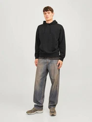 Jack & Jones Sweatshirt JJECHARGE SWEAT HOOD NOOS Schwarz/Dunkelgrau