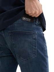 TOM TAILOR Denim Straight-Jeans AEDAN im 5-Pocket-Stil Dunkelblau/Hellblau/Blau