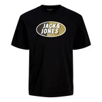 Jack & Jones T-Shirt JCORAY Crew Neck FST Schwarz/Hellblau