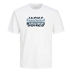 Jack & Jones T-Shirt JCORAY Crew Neck FST Hellblau/Blau/Silber/Weiß/Creme