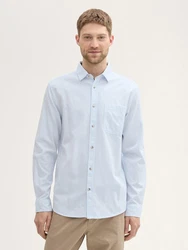 TOM TAILOR Langarmhemd pastellblau