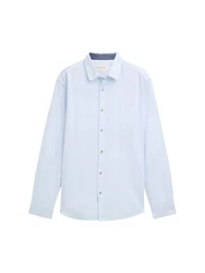TOM TAILOR Langarmhemd pastellblau