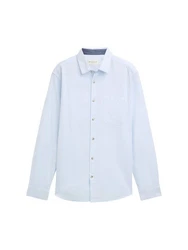 TOM TAILOR Langarmhemd pastellblau