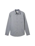 TOM TAILOR Langarmhemd navy/weiß