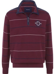 Babista Sweatshirt LUCCAVERTO mit Troyerkragen rot/dunkelrot