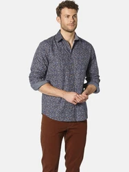 Babista Langarmhemd VINCOBELLI blau/blau gemustert