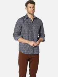 Babista Langarmhemd VINCOBELLI blau/blau gemustert