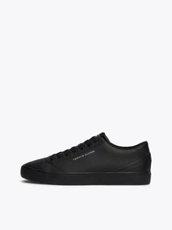 TH HI VULC CORE LOW LEATHER ESS Sneaker, Freizeitschuh, Halbschuh, Schnrschuh mit Ziernhten an der Ferse