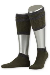 Lusana Trachtensocken Loferl L479 jgergrn/dunkelgrau/dunkelgrau/jgergrn (L479)