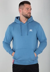 Alpha Industries Hoodie Basic Hoodie Small Logo Blau/Hellblau