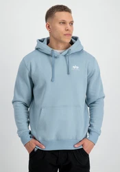 Alpha Industries Hoodie Basic Hoodie Small Logo rauchblau/weiß