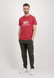 Alpha Industries Herren Basic T-Shirt Rot